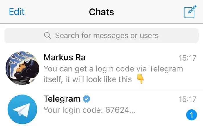 Telegram QR code login pairing a phone with the Mac desktop client